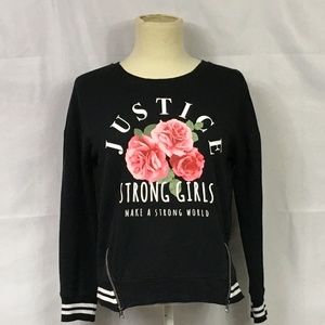 Black Justice Active Pullover Sweatshirt Size 10